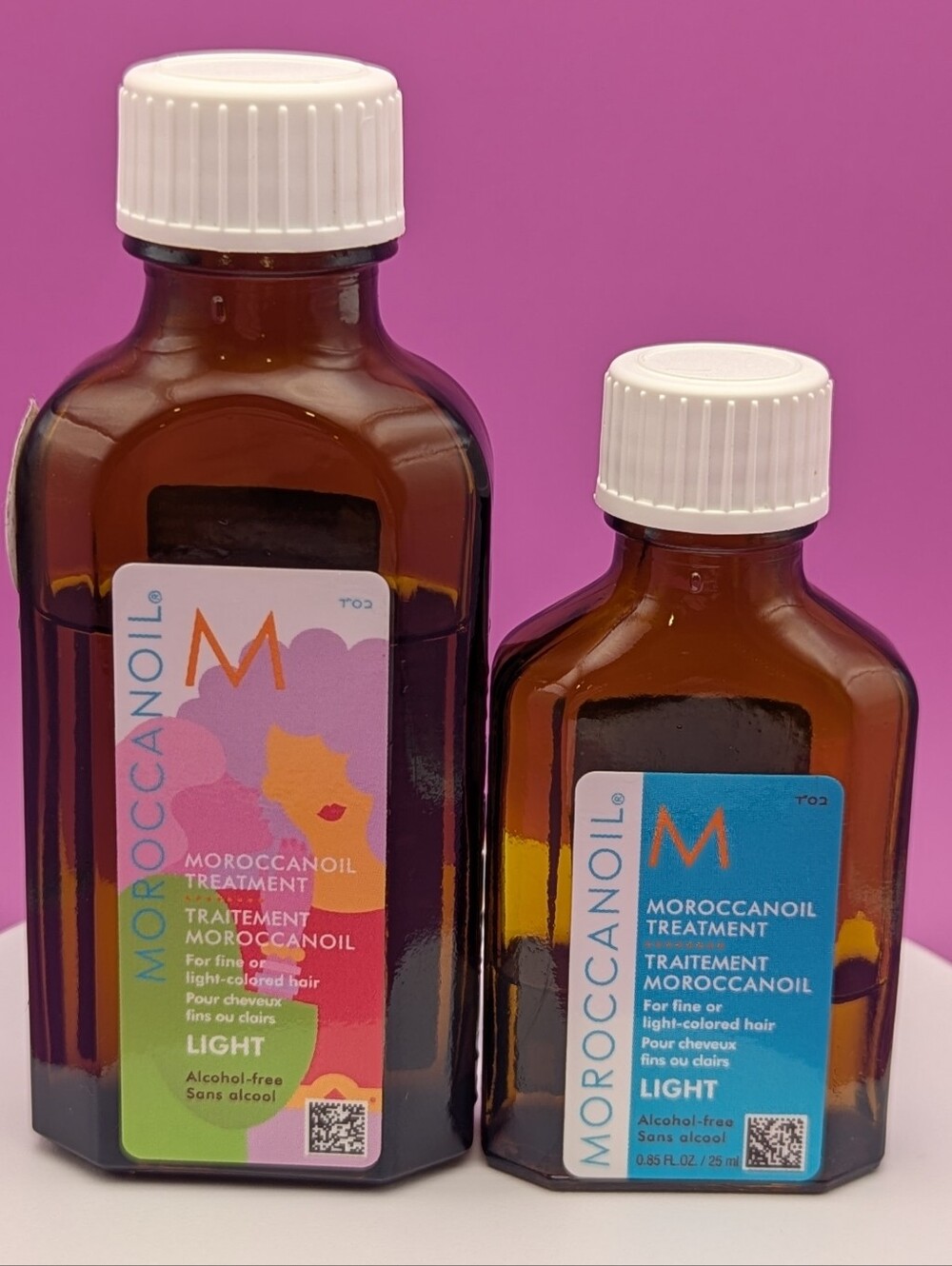 Moroccanoil LIGHT Treatment Full & Travel Size Used but A Lot Left GC - Picture 3 of 10